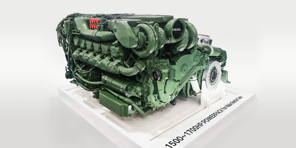 HD Hyundai Infracore’s K2 tank engine (DV27K)